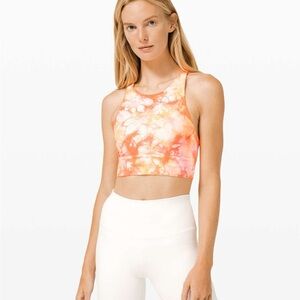 Lululemon Energy Bra High Neck Long Line Shibori *Medium Support B-D Size 4